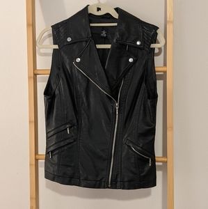 INC Faux Leather Vest